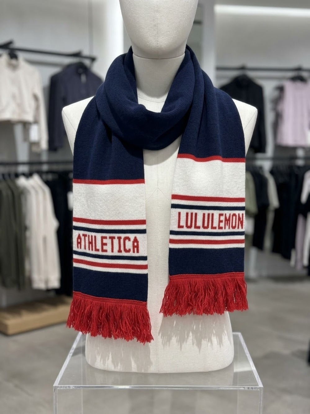 Lululemon Athletica Vintage Red White Blue Cheer Scarf One Size